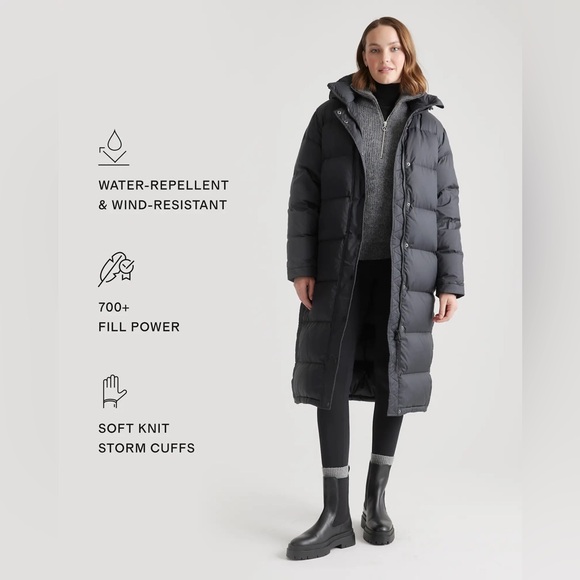 Quince Women Responsible Down Long
Puffer Jacket Black M - Picture 3 of 13